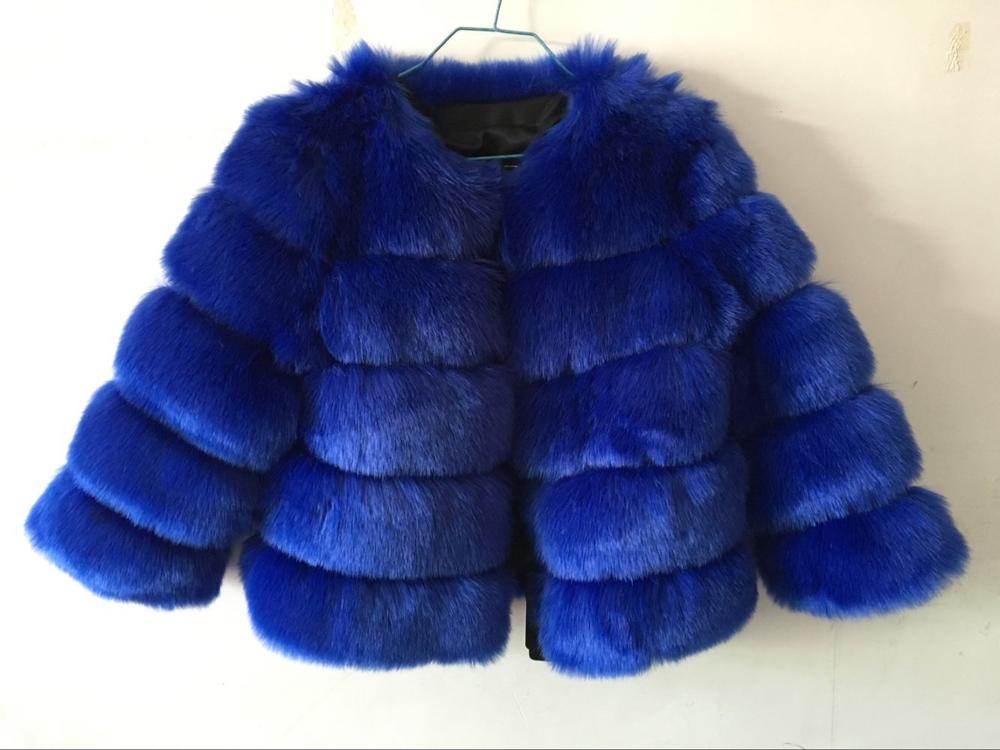 Faux Fur Slim Fit Short Fox Fur Jacket