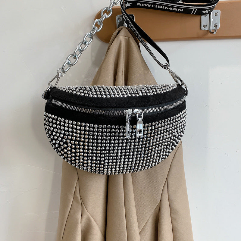 Western Rhinestone Crossbody Chest Bag