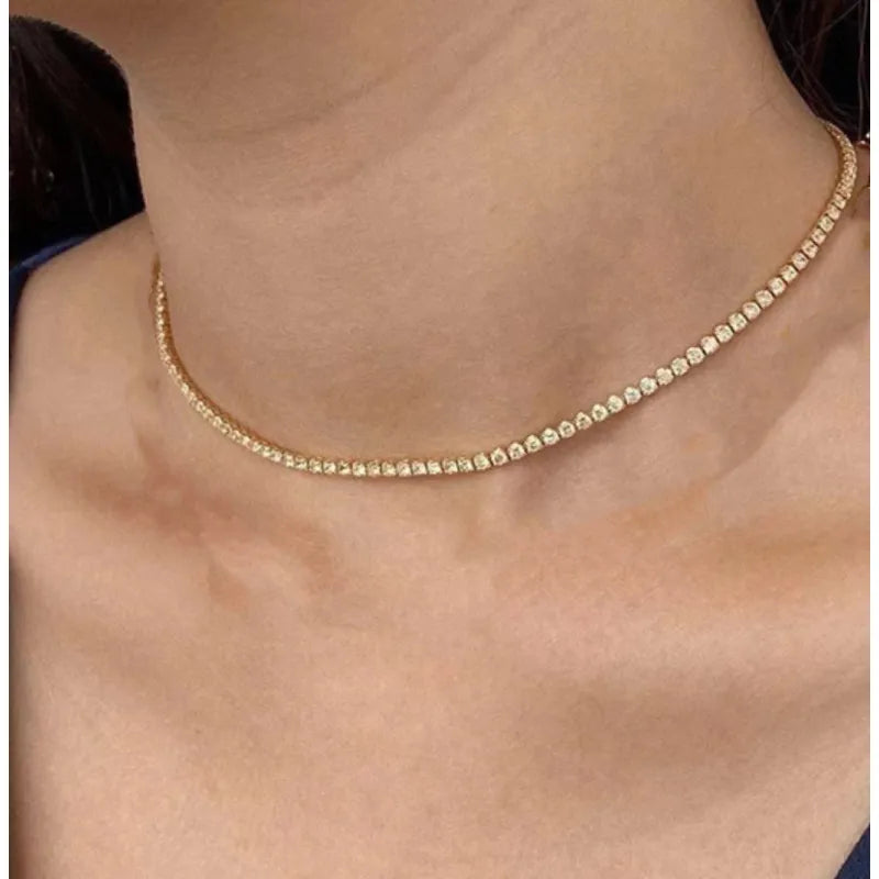 Luxury Rhinestone Necklace Niche Clavicle Chain