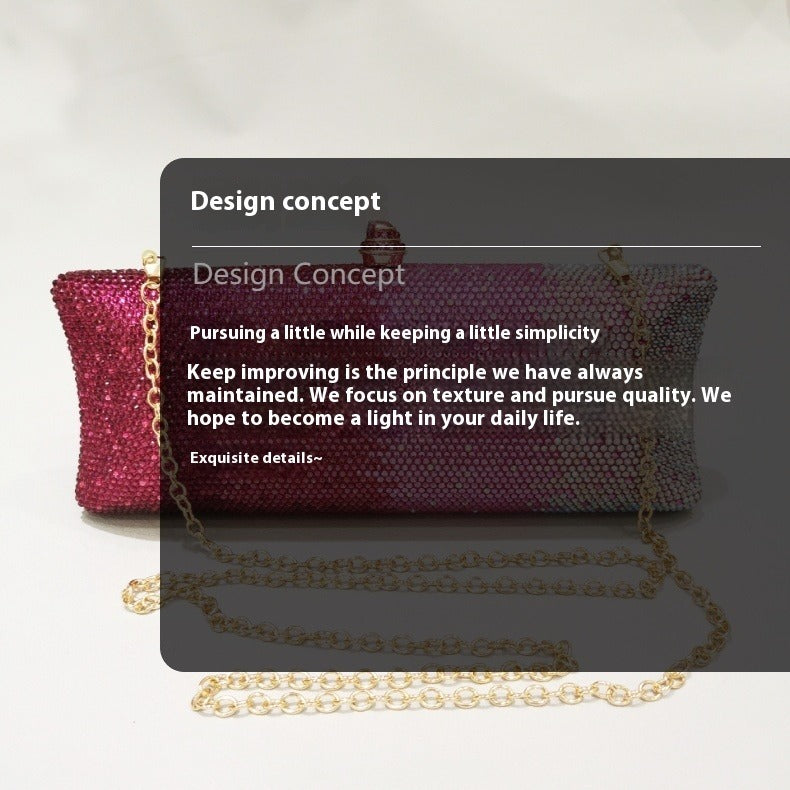 Gradient Rhinestone Evening Clutch Bag