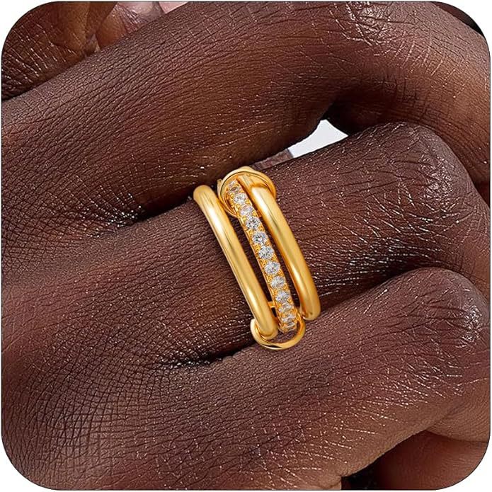 Stainless Steel Diamond Ring