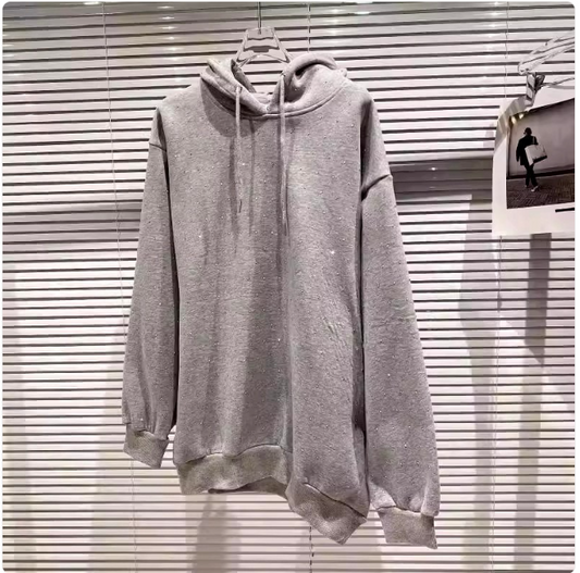 Sparkle Rhinestone Hooded Pullover
