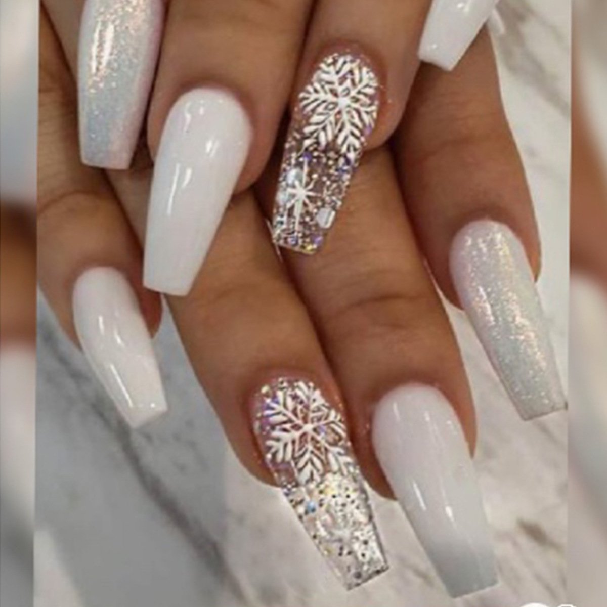 Ice Glitter Short Ballet Nail Art Fashion Wear