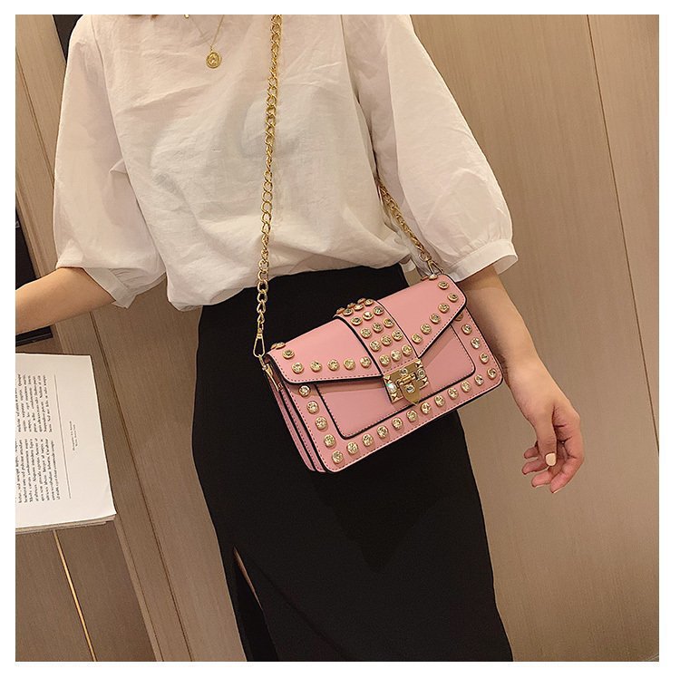 Fashionable Rhinestone Shoulder Chain Crossbody Bag