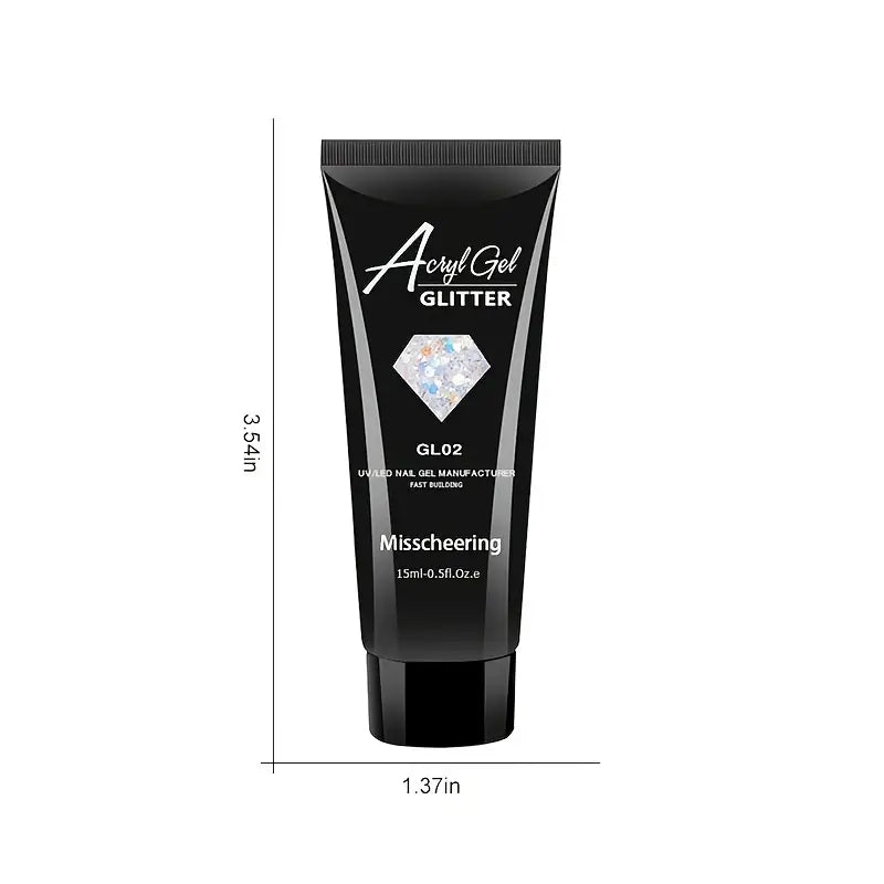 Glitter Builder Gel for Nails - Quick UV Extension Set