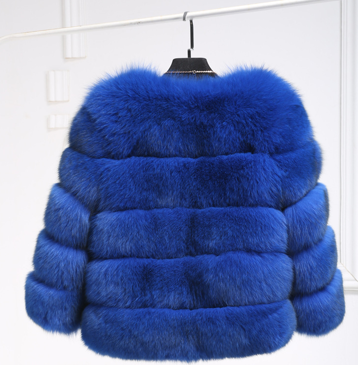 Faux Fur Slim Fit Short Fox Fur Jacket