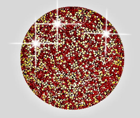 Red Placemats Red Heat Resistant Mat Crushed Diamond Decor Rhinestone Decor Fall Decorations for Home Bling Sparkly Mat 15 inch-1Pcs