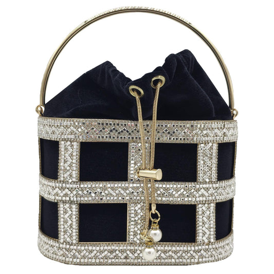 Diamond Rhinestone Evening Drawstring Women's Bag