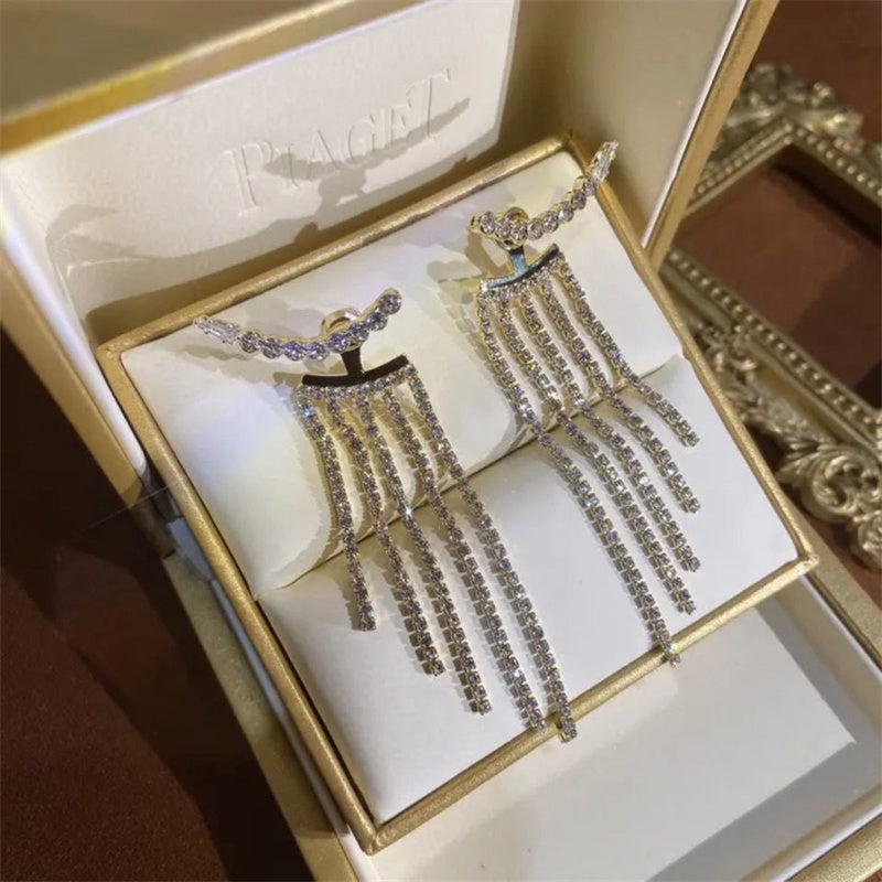 Luxury Oversized Butterfly Rhinestone Drop Earrings