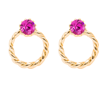 Personalized Rhinestone Twisted Earrings - Fashion Accessory