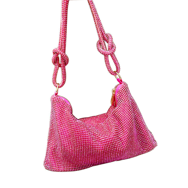 Diamond Rhinestone One Shoulder Women's Handbag