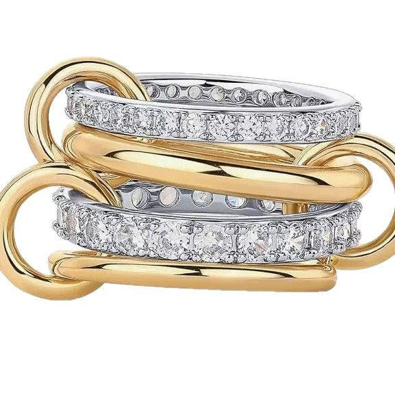 Stainless Steel Diamond Ring