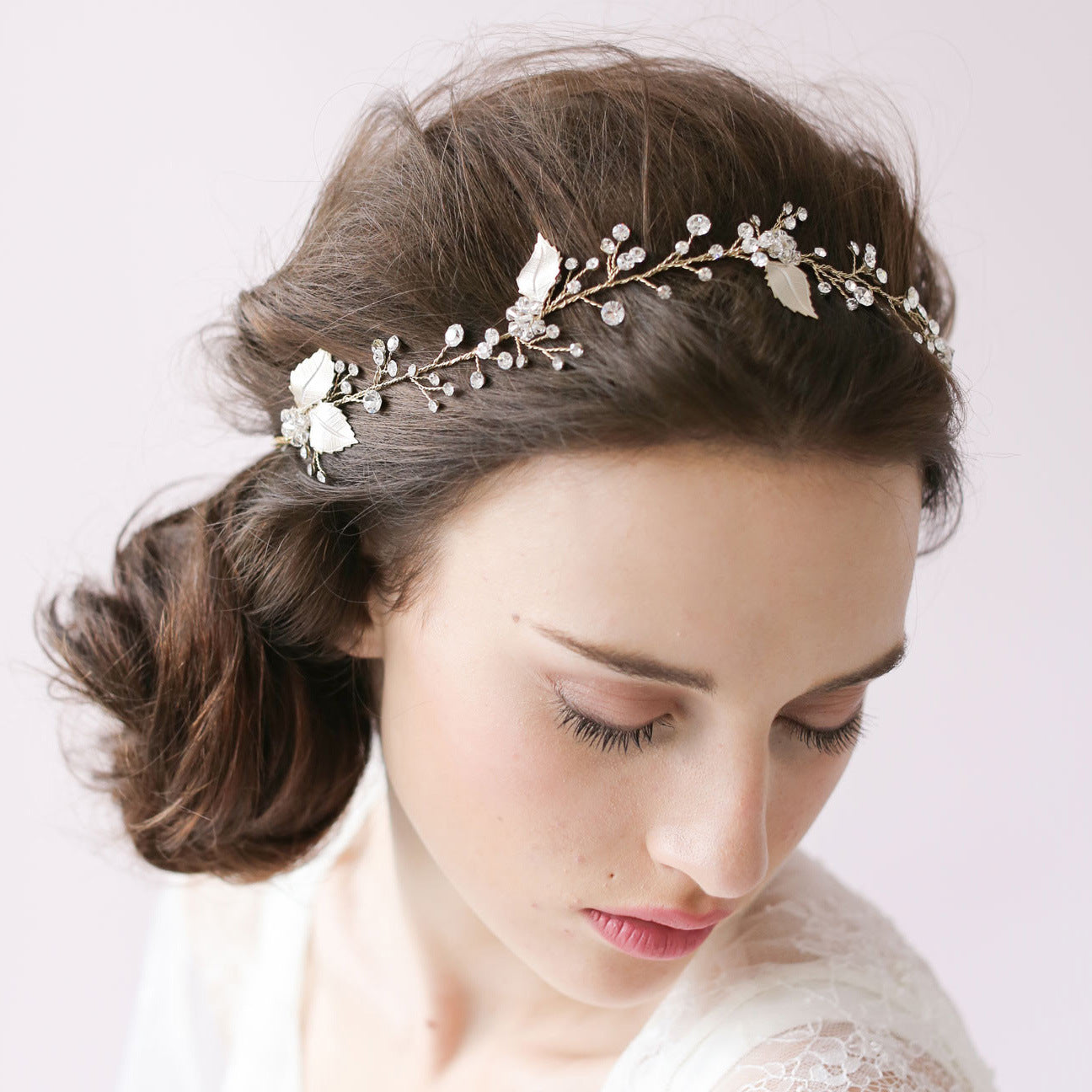 Handmade Rhinestone Bridal Headband and Accessories