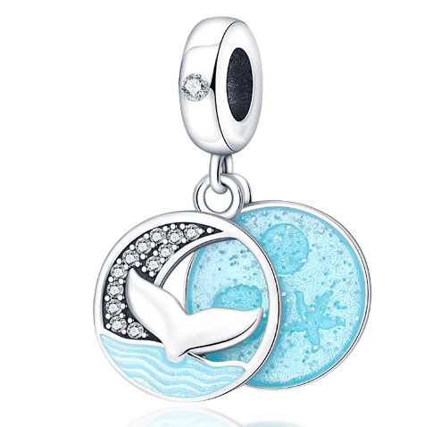 Ocean Blue Dolphin and Seahorse Pendant DIY Accessories