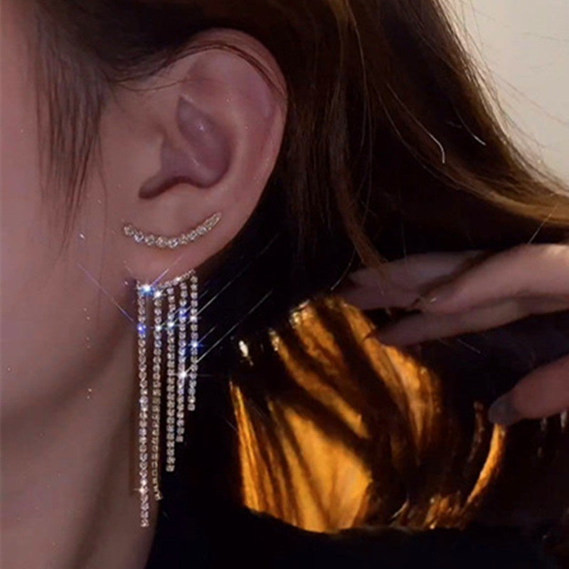Luxury Oversized Butterfly Rhinestone Drop Earrings