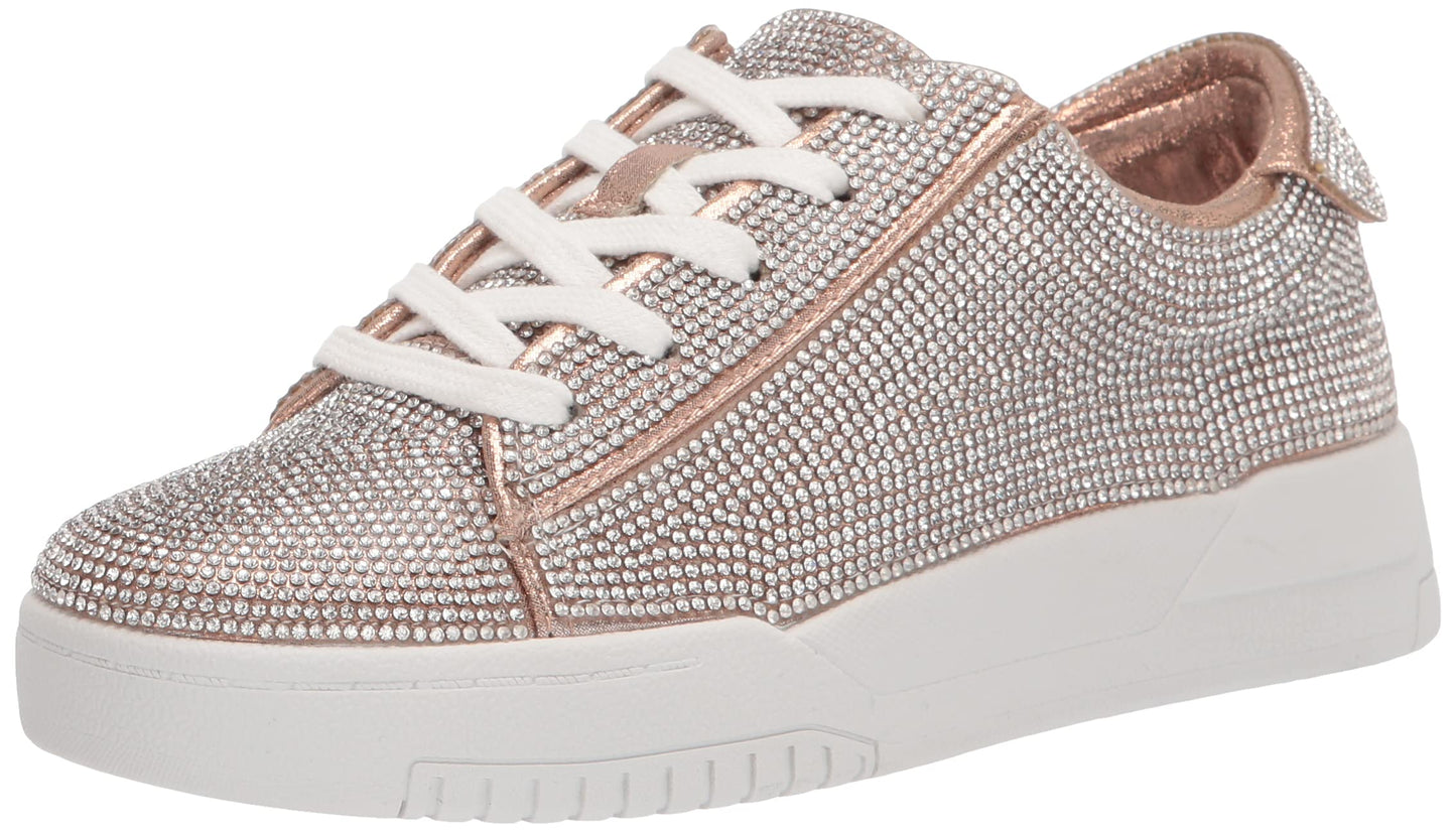 Jessica Simpson Womens Silesta Sparkle Sneaker Champagne 8.5