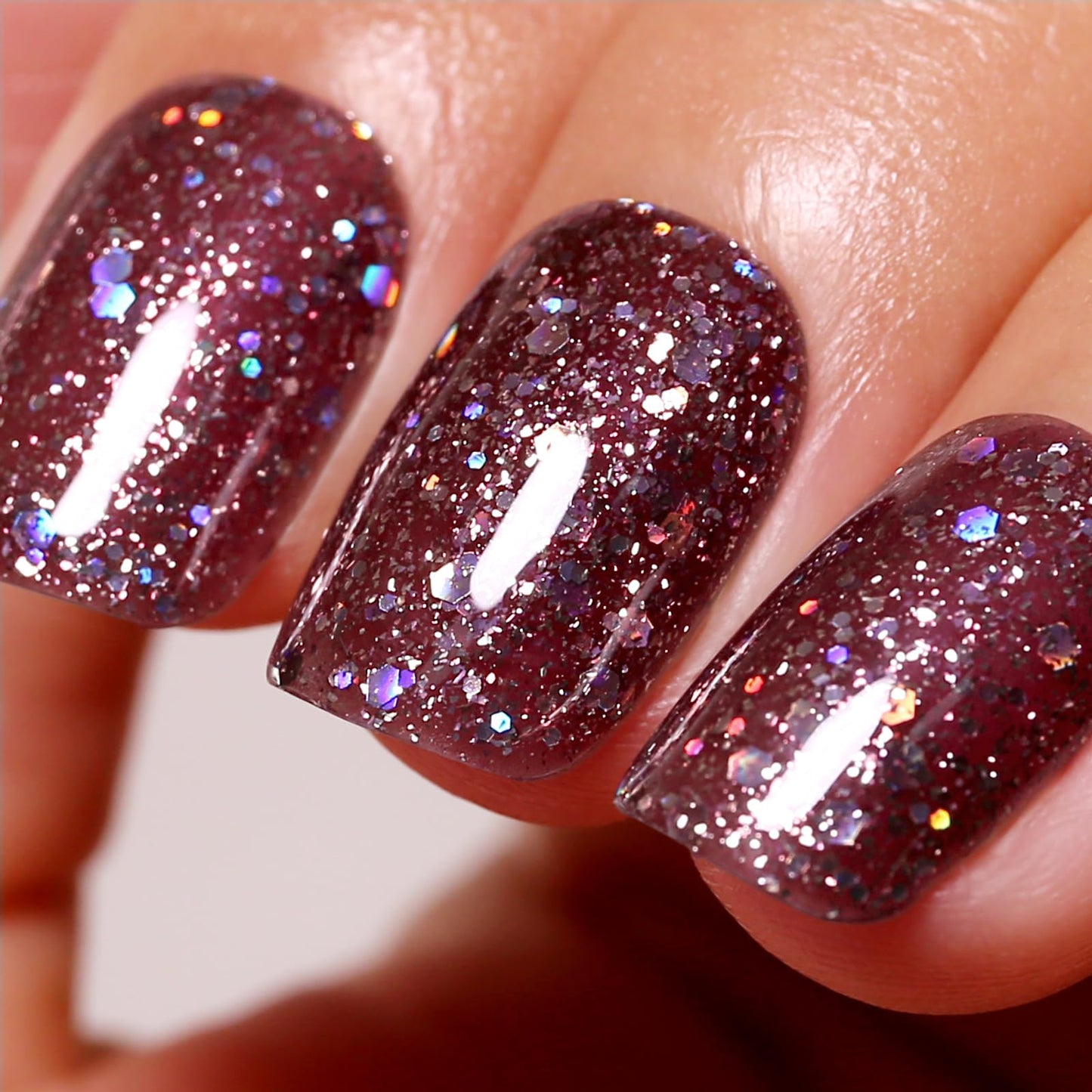 Ozzeal Glitter Gel Polish Brown Iridescent Glitter Gel Nail Polish Sparkle Shimmer Gel Glitter Nail Polish Autumn Winter Rainbow Soak off LED UV Gel Nail Polish for Art DIY Manicure 15ML