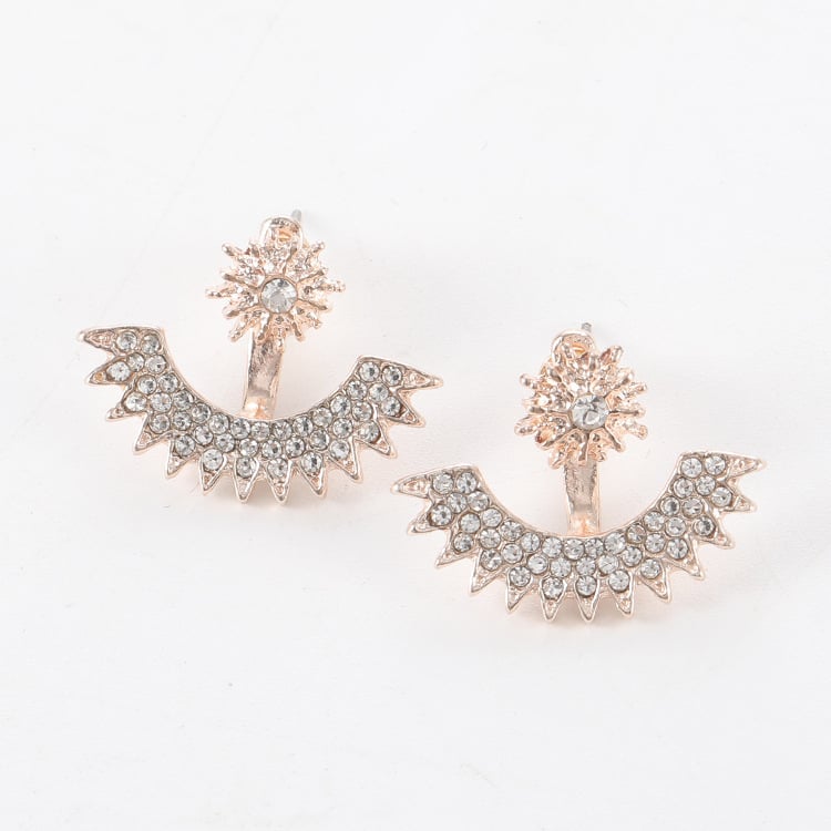 Personalized Multi-angle Rhinestone Gypsophila Earrings