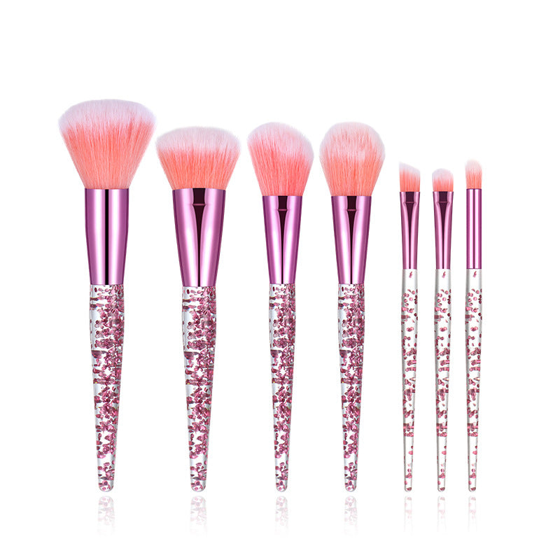 7-Piece Starry Glitter Liquid Eyeshadow Brush Set