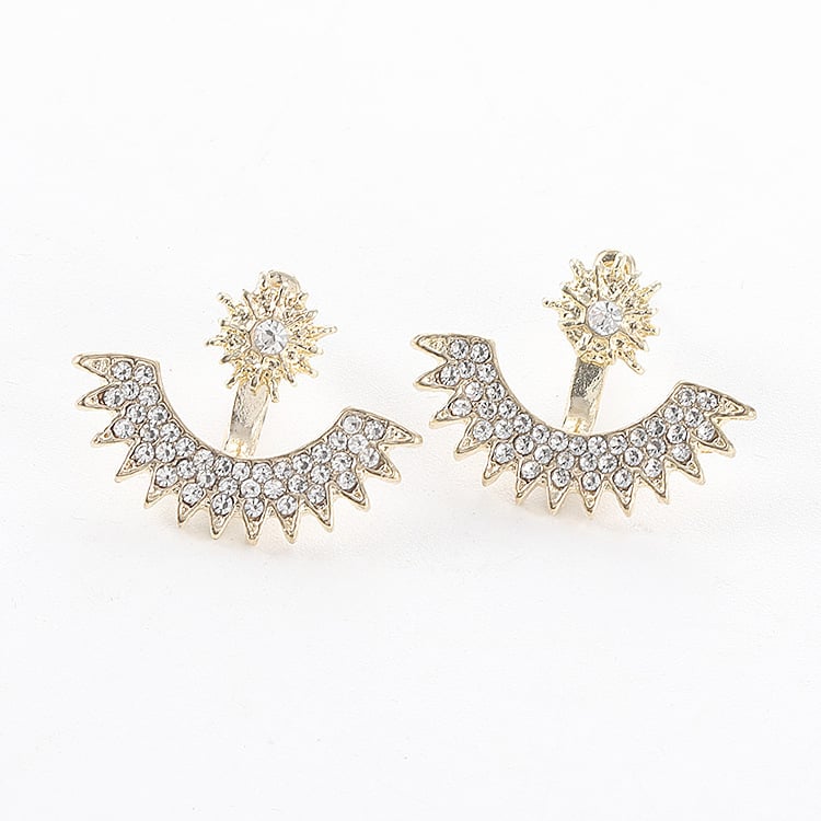Personalized Multi-angle Rhinestone Gypsophila Earrings