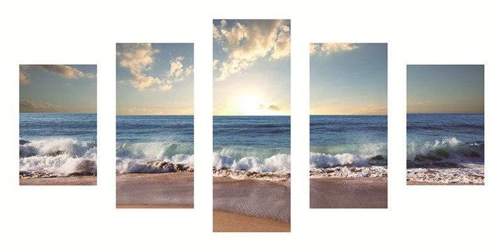 Seascape Diamond Painting, Five-Panel Diamond Art